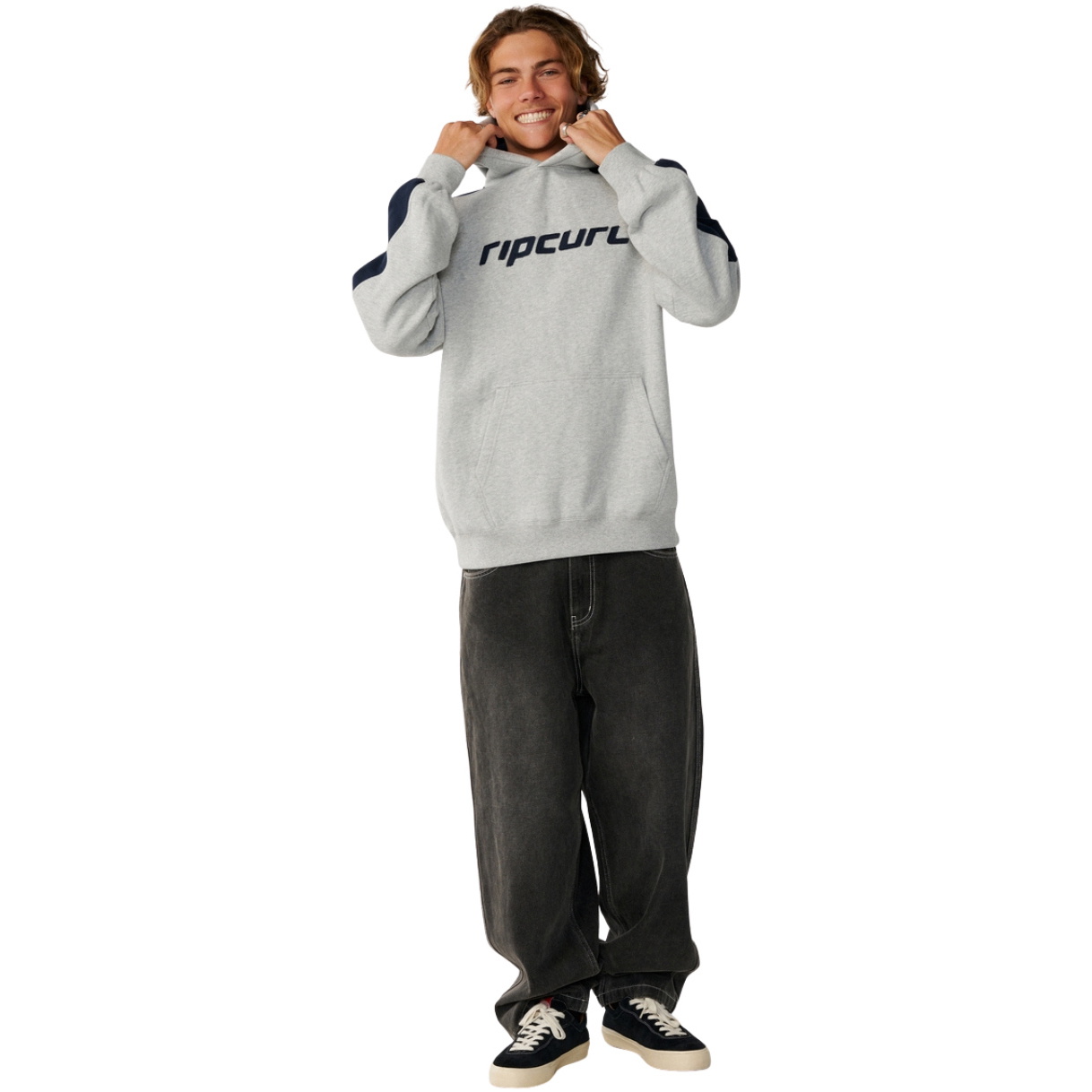 2026 Rip Curl Mens Archive Panel Hoodie 0CHMFL - Grey Marle
